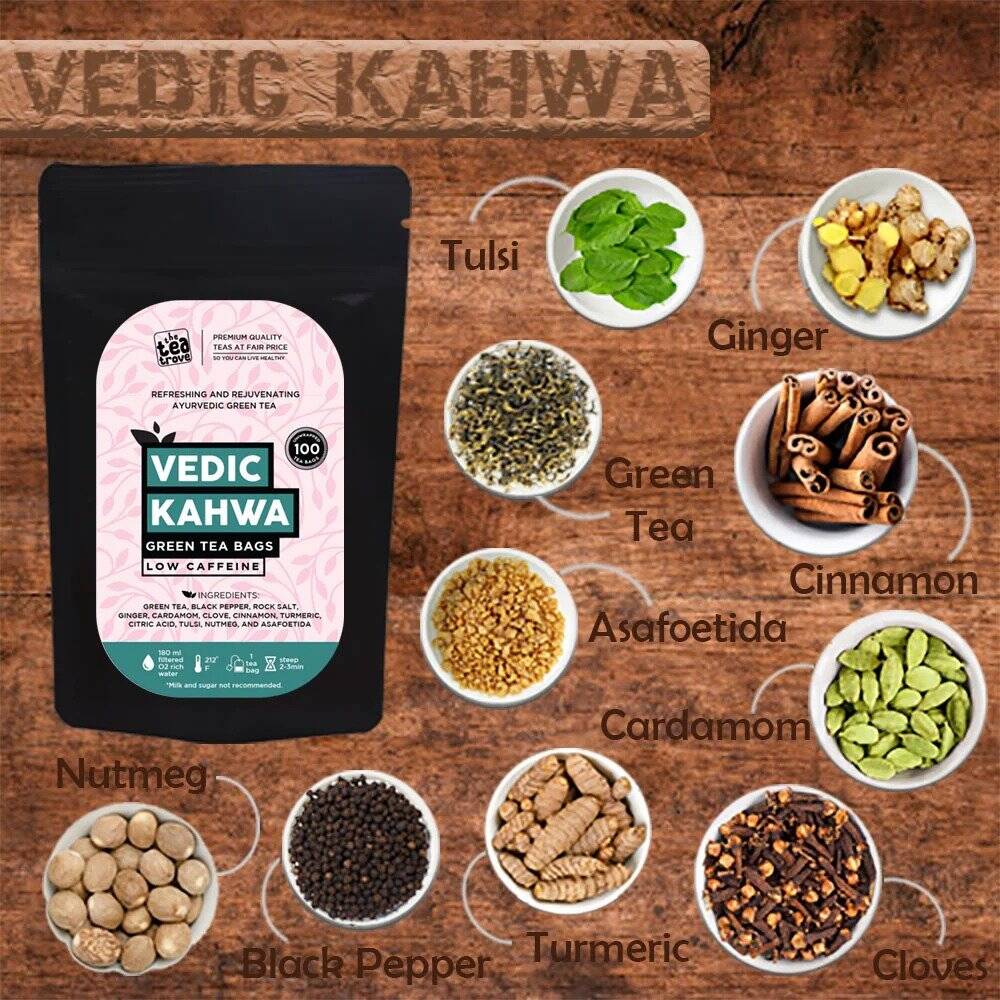 FVTB VEDIC KAHWA - Kahwa Green Tea Bags - Image 3