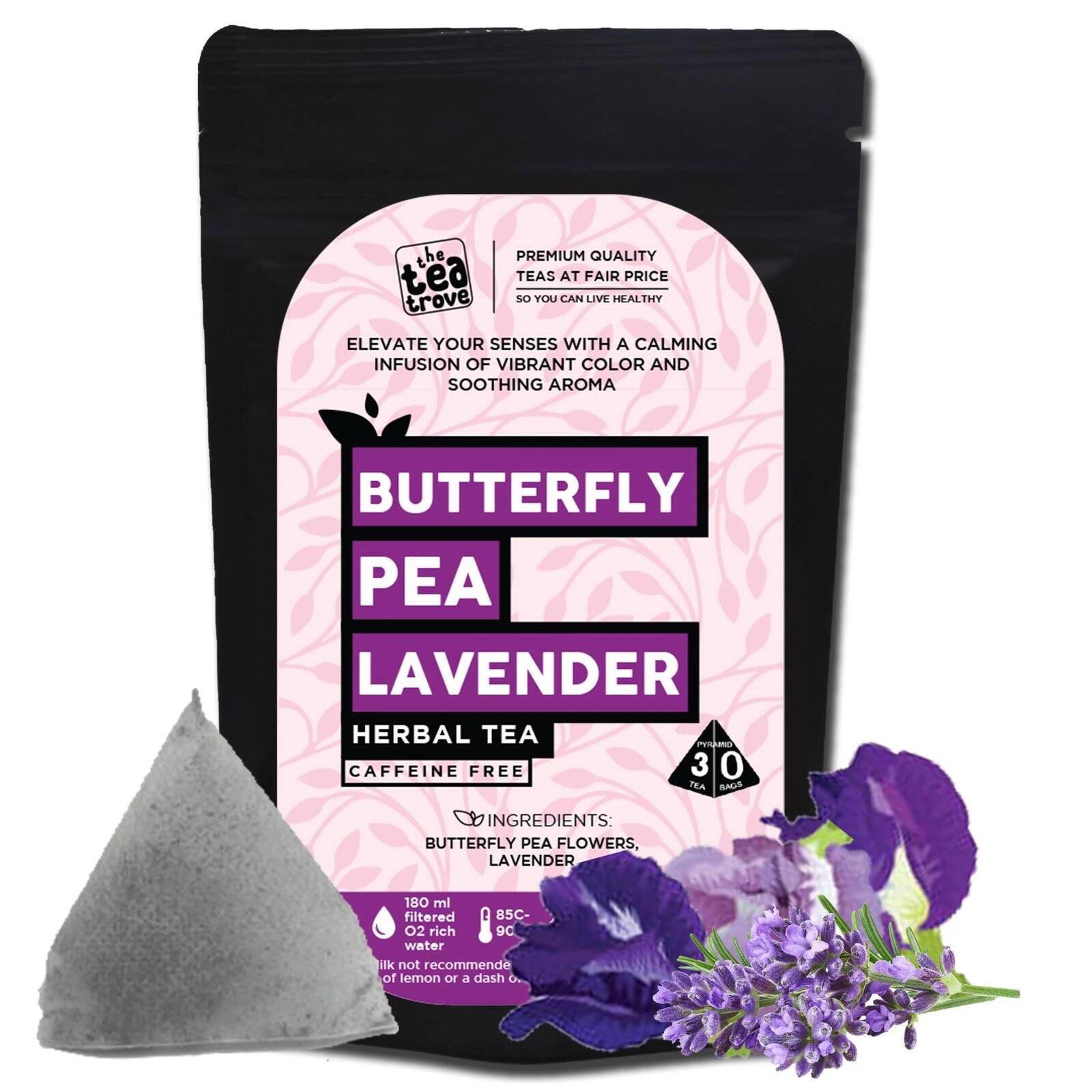 FVTB Blue Butterfly Pea Flower Lavender Tea Bags