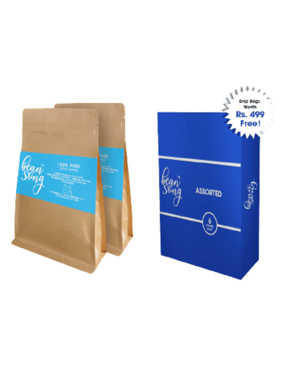 100% Pure Filter Coffee – Pack of 2 with FREE Assorted Drip Coffee Bags