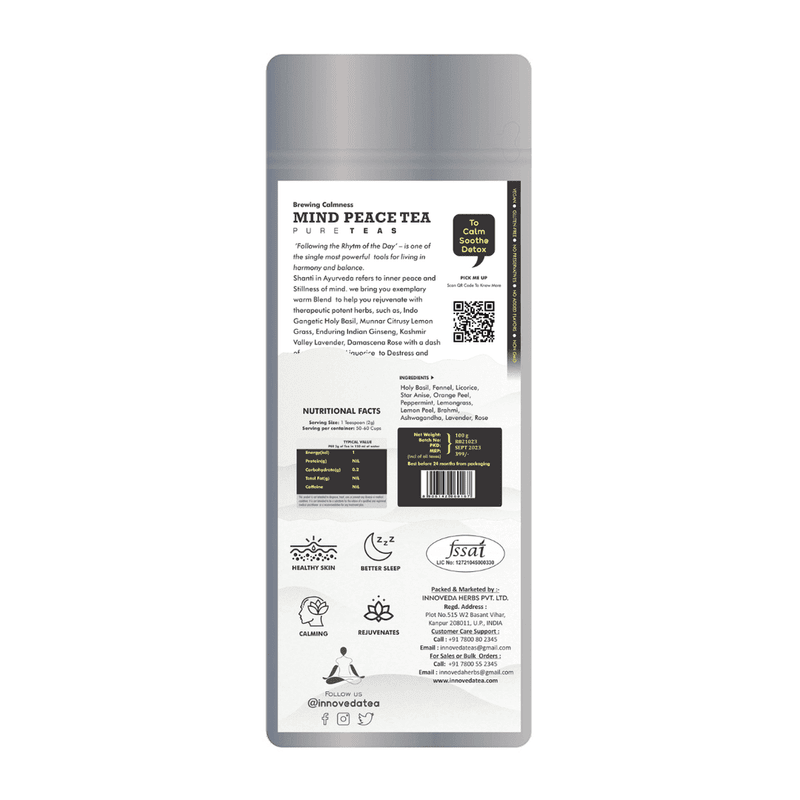 Ayurvedic Mind Peace Tea For Calmness - Image 2