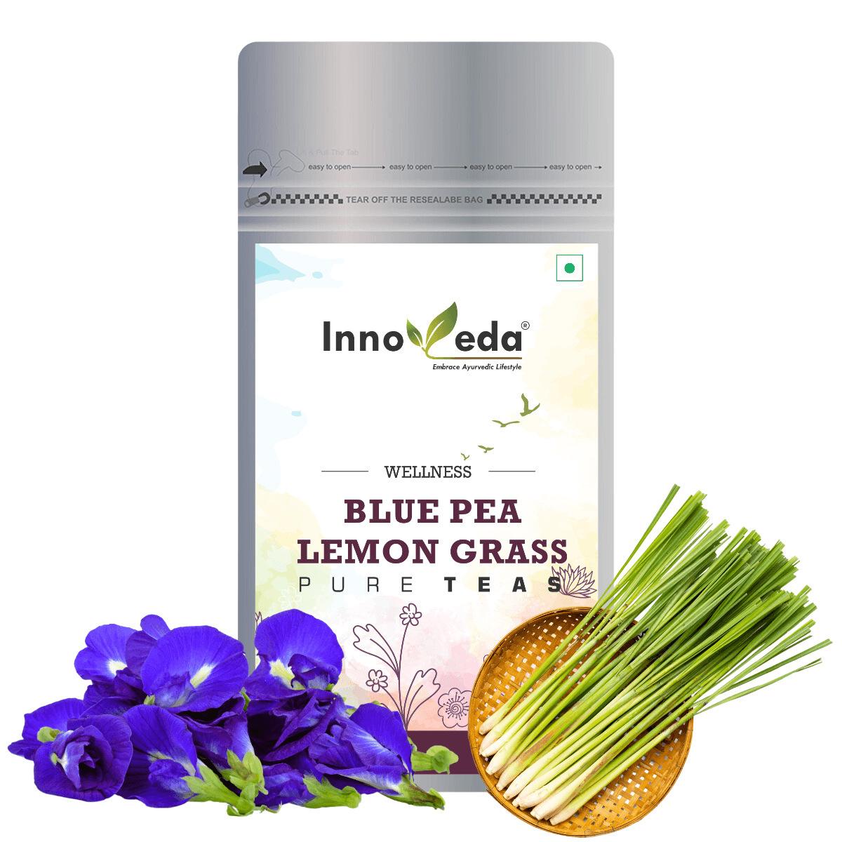 Blue Pea Lemon Grass Tea