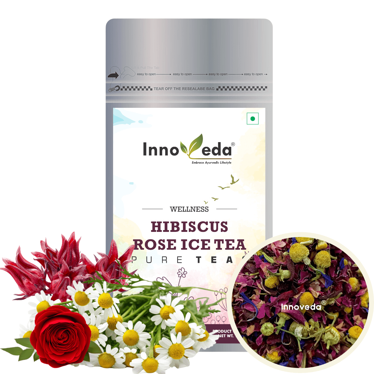 Hibiscus Rose Ice Tea For Happy Belly & Better Sleep
