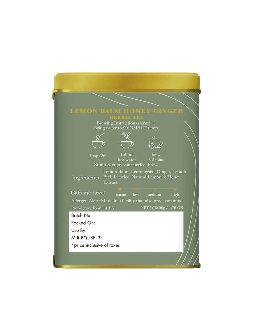 Lemon Balm Honey Ginger | Organic Herbal Tea - Image 2