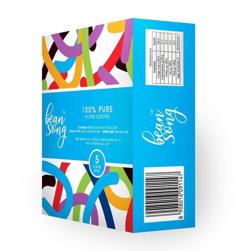 100% Pure Filter Coffee – Single Use Drip Bags(5 Pours)