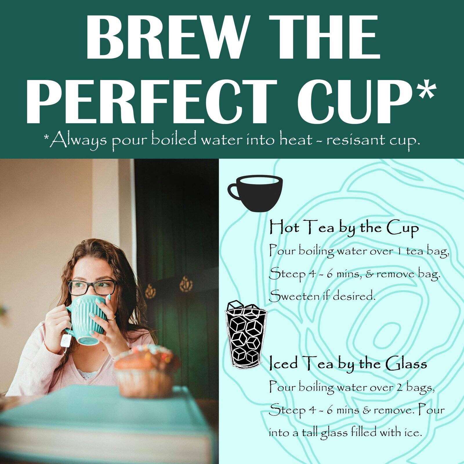 Flavoured Gift Set Box Coaster, Green, Organic Herbal & Black Tea Bags - Image 4