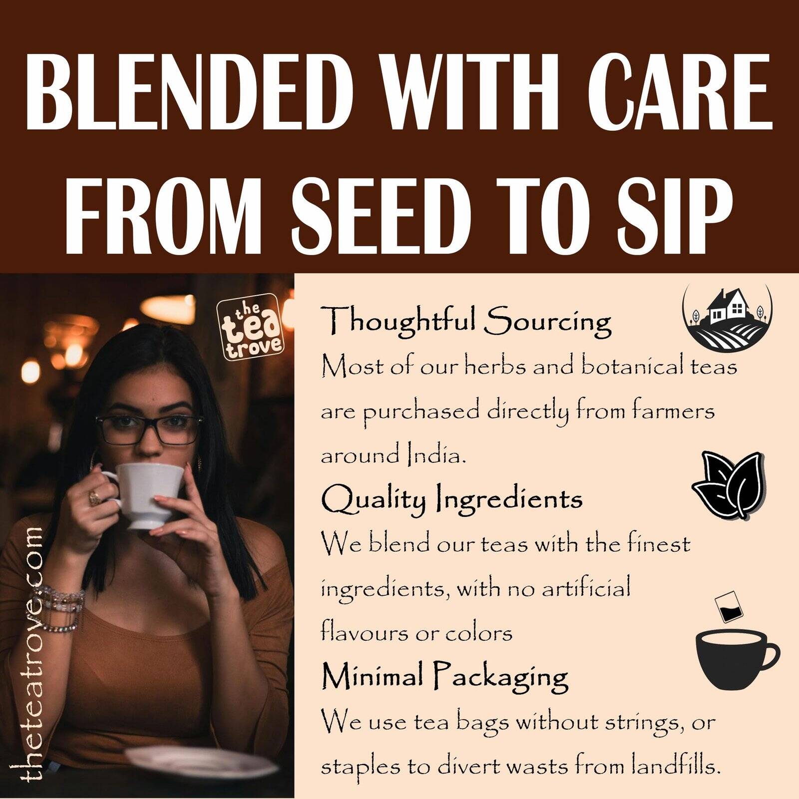 Flavoured Gift Set Box Coaster, Green, Organic Herbal & Black Tea Bags - Image 3