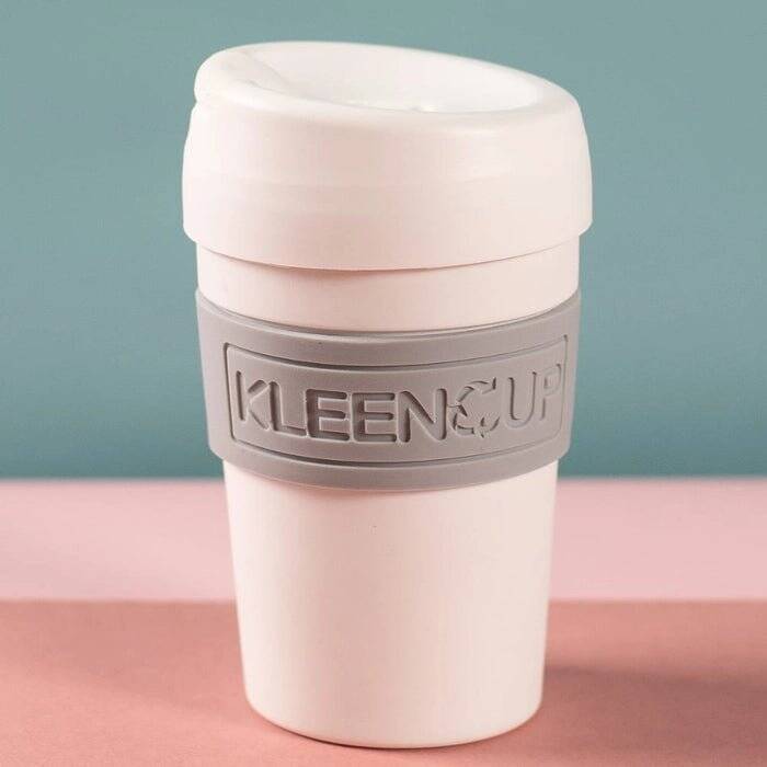 Kleen Cup - Heat Resistant, Recycled White Coffee Cups -- 375ml